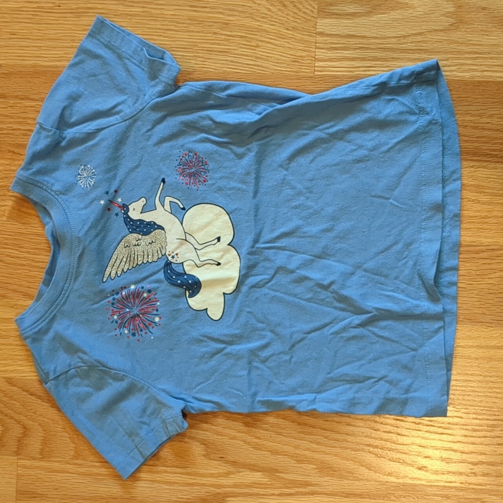 4th of July Unicorn Hanna Andersson 5T t-shirt